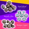 Chandini Polyhedral Dice Set Metal TRPG Table Game Board Game