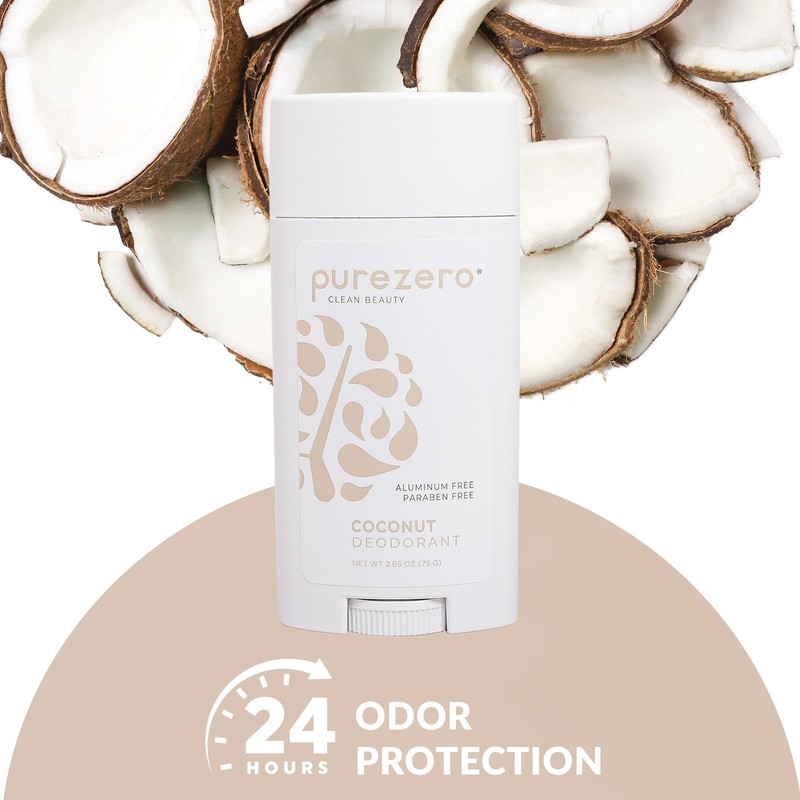 Purezero Deodorant | COCONUT | Aluminum & Paraben Free with