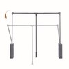 Nisorpa Pull Down Closet Rod for Hanging Clothes, 35-47 Inch