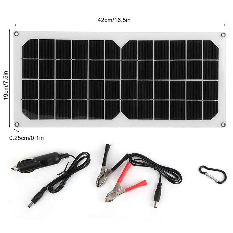 10W 12V Waterproof Monocrystalline Solar Panel Flexible Solar Panel for