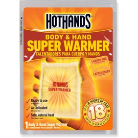 HotHands Body & Hand Super Warmers - Long Lasting Safe Natural Odorless Air Activated Warmers - Up to 18 Hours of Heat - 54 Individual Warmers