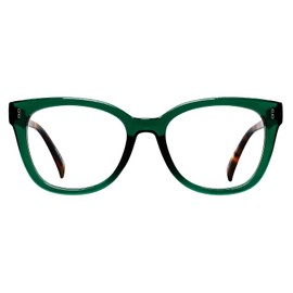 AEZUNI Retro Large Reading Glasses Women 4.0 Stylish Fashion Readers 100 125 150 175 200 225 250 275 300 350 400 500 600 (Green)