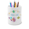 Fabulous Ceramic Pen Pot - Space Girl Rocket Moon Planet
