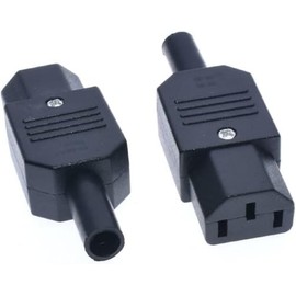(2 Pack) Tekit IEC C13 Power Cord Plug Connector,DIY IEC 320 C13 Female Plug Rewirable Power Connector 3pin Socket 10A/250V
