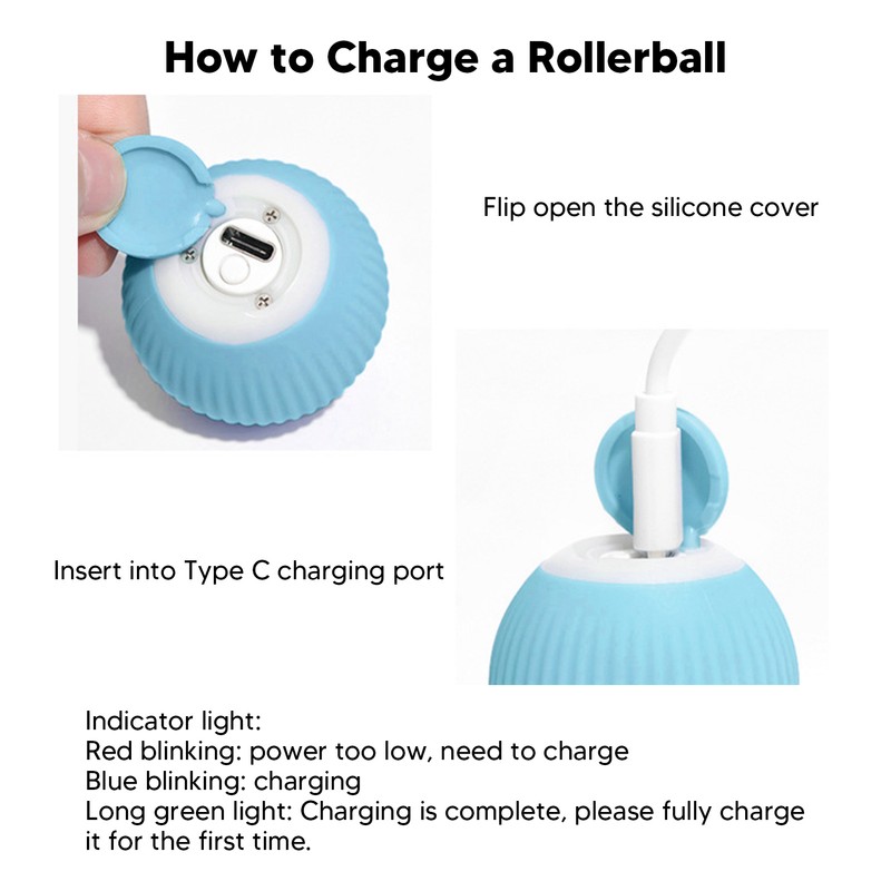 Smart Rotating Ball Built in Sound Device Interactive Automatic Moving