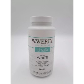 Waverly Inspirations Chalk Paint, WHITE, Matte Finish, 16 Fl. Oz, Factory SEALED