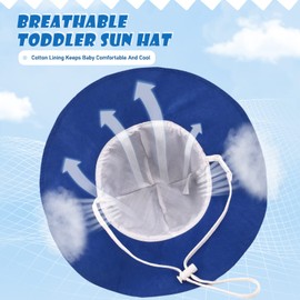BAVST Baby Sun Hat Girls Floppy Bucket Hat Summer Toddler Outdoor Cap for Swim Beach (Royal Blue, 54cm/21.3"(4-6T))