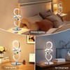Mayful Modern Table Lamp with LED Spiral Design, Bedside Lamp