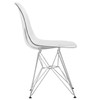 LeisureMod Carey Modern Eiffel Base Molded Dining Side Chair (Clear)