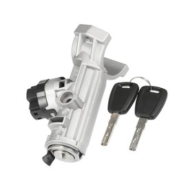 Partuto Ignition Lock Cylinder Kit Compatible for Citroen Relay 2006-Now on All Models, Durable Metal Silver Tone Ignition Switch Cylinder Replacement