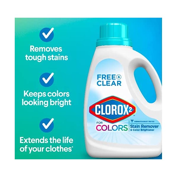 Clorox 2 Free & Clear Laundry Stain Remover and Color Booster (Pack of 2)