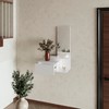YLIEHS Floating Vanity Wall-Mounted with Included Mirror, Compact and Stylish