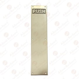Adonai Hardware 16 Inch "Aholibamah" Brass Push Plate - Satin Brass