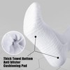 MUQU Mens White Crew Socks - Cushioned Sports Athletic Socks