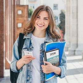 Dunwell Small Presentation Book 5.5x8.5 (2-Pack, Black), 24 Pockets Display 48 Half Size Pages, Plastic Binders with Sleeves, 5.5 x 8.5 Mini Booklets, Acid-Free Poly