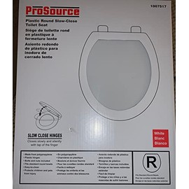 MINTCRAFT Q-328-WH ProSource Toilet Seat, for Use with Round Bowls, Polypropylene