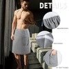 MICROFI New Microfiber Bath Wrap for Men, Waffle Weave, One
