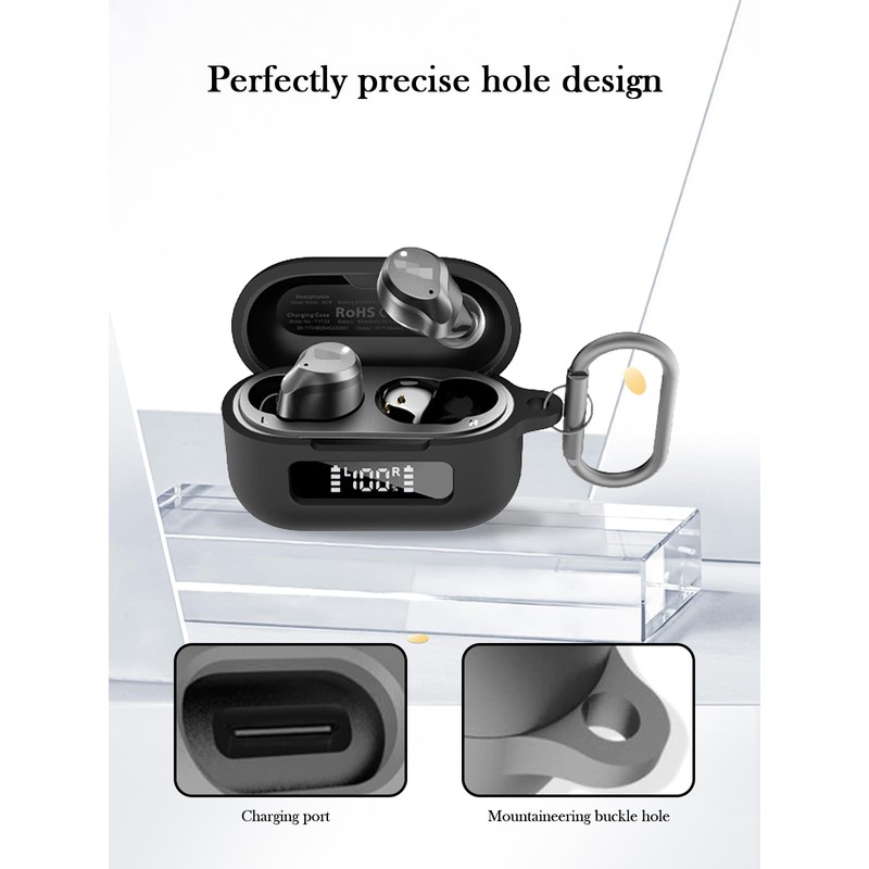 Case for TOZO NC9 Hybrid Active Noise Cancelling Wireless Earbuds,Soft