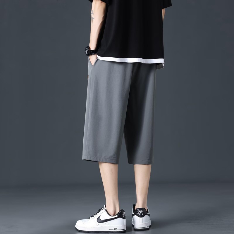 Running sheep ミディアムパンツ メンズ 冷感 7分丈 半ズボン クロップドパンツ ジャージ下 カジュアル