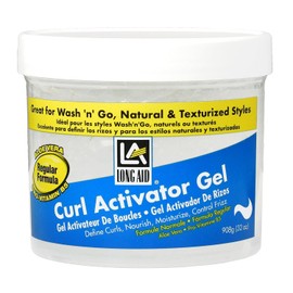 Gel Activador Ampro Long-Aid - Enriquecido con Aloe Vera, Proteínas y Complejo B - Define tus rizos naturales - Regular - 907 g