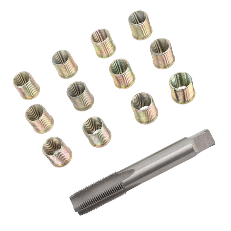 Thread Repair Tools 12Pcs Stainless Steel Inserts with 1Pc Screw