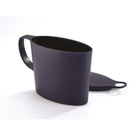 Navy Discreet Urinal - Men Women Male Female Portable Travel Handheld Urine Bottle, Perfect for Elderly, Incontinent, Traveling, Camping - Measures H14 x W21 x D7cm, 990ml Capacity