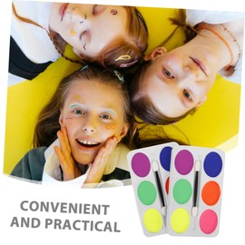WOONEKY Clown Face Paint Palette 2pcs Oil-based Body Paint Cream for Boys and Girls Stage Shows Holiday Events Quick Wash-off