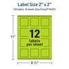 Avery Printable Square Labels with Sure Feed Technology, 2" x