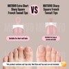 MUTIOVO Extra Short Toe Nail White French Tip BABY PINK,Soft