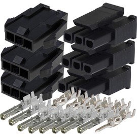 Molex Single Row (3-Pin) Male & Female Receptacle Plug, w/Terminal sockets Micro-Fit 3.0 (Pack of 3 Set)