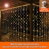 HXWEIYE 300LED Fairy Curtain Lights Warm White, 3mx3m USB Powered
