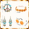 Hicarer Hippie Costume Accessories Include Sunglasses, Peace Sign Necklace, Boho