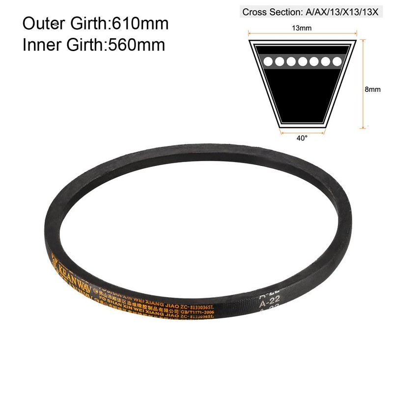 sourcing map A-22 drive belt, 22 inch pitch length, industrial