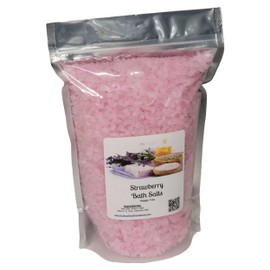 Bath Salts | 4lb Bag (64oz.) | Choose Your Scent | Epsom Salt | Sea Salt| Bathing | Body Care | Beauty | Relaxation | Spa | Pedicure | Manicure | Soak (Strawberry)