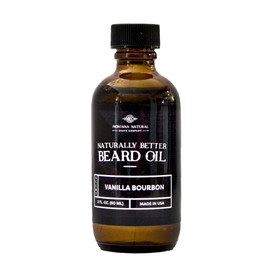 MNSC Vanilla Bourbon Naturally Better Beard Oil & Conditioner - Softens, Smooths, & Strengthens Beard Growth, Hypoallergenic, All-Natural, Plant-Derived, Handmade in USA