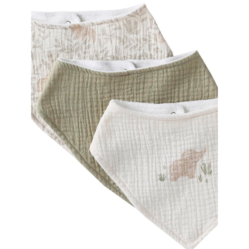 VERTBAUDET Babylon TU Cotton Gauze Bibs (Pack of 3)
