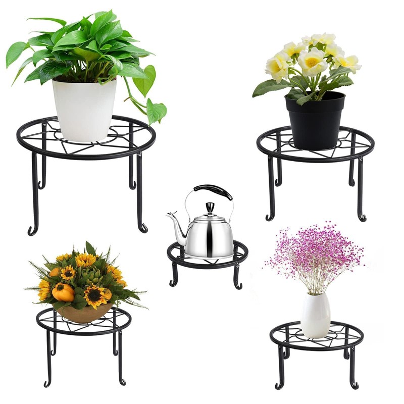 5 Pack Metal Plant Stands,Heavy Duty Potted Holder for Flower