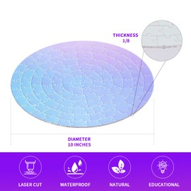 ZZYFGH Round Jigsaw Puzzle, Impossible Challenge 120 Pieces Color Changing Iridescent Acrylic Difficult Puzzles Game for Adult