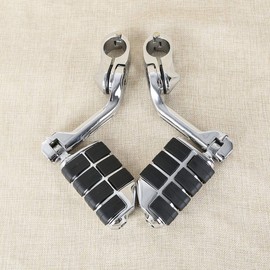 XFMT Chrome Long Highway Pegs 1-1/4" Footpegs Compatible with Harley Davidson/Honda/Yamaha/Kawasaki/BSA/Norton/Triumph Bobber,Chopper,Cafe racer,ATV,UTV,Scooter