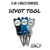 Herramienta plegable de metal con marcador de pelota de golf