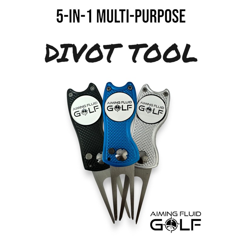 Herramienta plegable de metal con marcador de pelota de golf