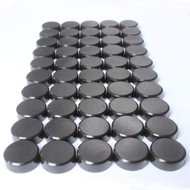 Qualsen 50pcs Black Magnets Magnetic Dry Erase Magnets Color Magnets Refrigerator Magnets Magnet Set Bulletin Board Magnets Multi-Purpose Ideal for Refrigerator, Office, School, Whiteboard (0.8 inch
