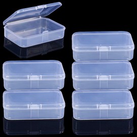 Clear Plastic Playing Card Boxes Snaps Closed Poker Gaming Playing Card Deck Cases Holder Plastic Storage Box Clear Trading Card Box Plastic Card Storage Organizer for Bank Business Card (6Pcs)