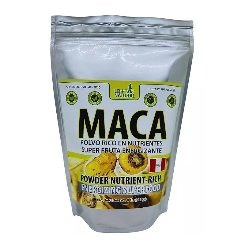 LO+ NATURAL MACA POLVO 8oz (225g) Suplemento Alimenticio tea POWDER