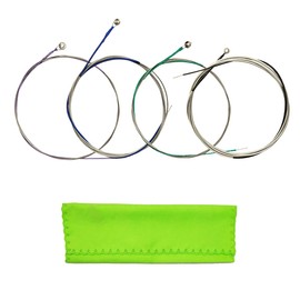 Cello Strings Stainless Steel Core Nickel-Plated Ball Head Aluminium Magnesium Wound 1 Complete Set and Cleaning Cloth