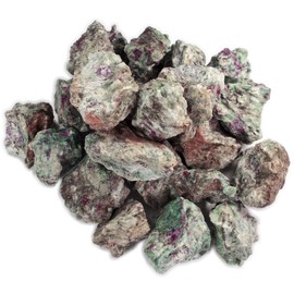 Hypnotic Gems Materials: 5 lbs Ruby in Green Matrix Stones from India - Bulk Raw Rough Natural Rocks for Cabbing, Tumbling, Polishing, Wire Wrapping, Wicca, Reiki and Energy Crystal Healing