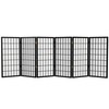 3 ft. Short Window Pane Shoji Screen - Black -
