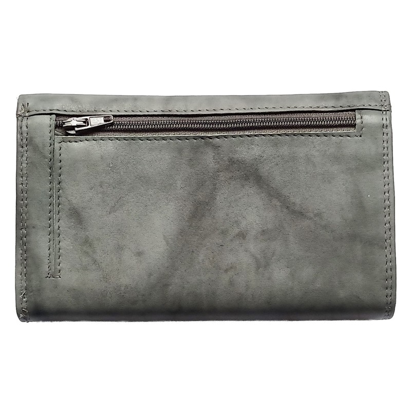 Women's purse from genuine leather Grey