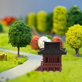 HANABASS Mini Pagoda Statue Bonsai Figurines Mini Pavilion Statue Fairy Garden Accessories Pagoda Garden Statue for Micro Landscape