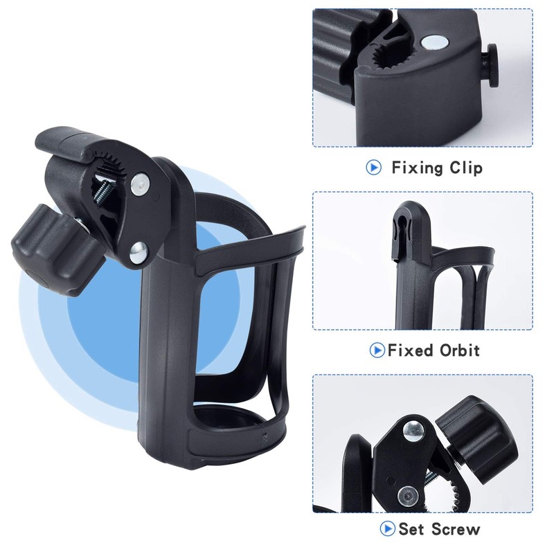 Eucredy Universal Stroller Cup Holder, Upgrade Cup Holder for Walker,